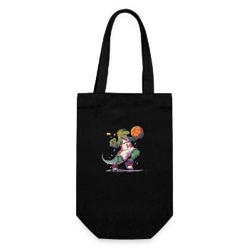 Basketball Dinosaure T-Rex Player Sports Cartoon - Sac à bouteille - noir - Devant