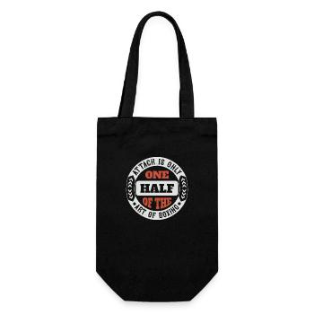 Attack is only one half of the art of boxing - Sac à bouteille - noir - Devant