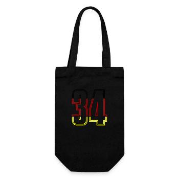 34 Zahl symbol Germany - Geschenkbeutel für Flaschen - Schwarz - Vorne