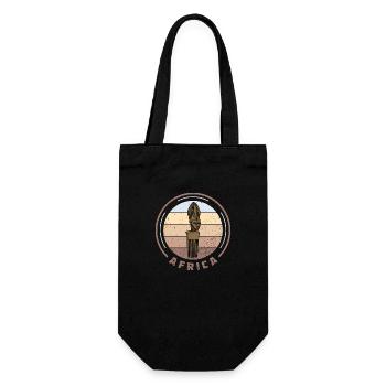 Afor Comb Care Hairstyle Afro History Africa Pic - Gift Bag for Bottles - black - Front