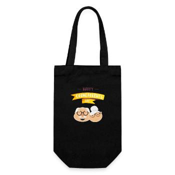 Congratulations on Grandparents' Day T-Shirt - Gift Bag for Bottles - black - Front