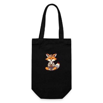 Fuchs does yoga - Gift Bag for Bottles - black - Front