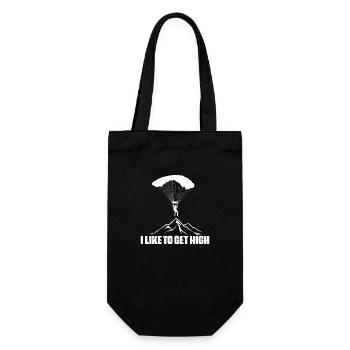 I Like To Get High Skydiving Skydiver - Gift Bag for Bottles - black - Front