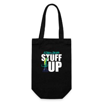 I Make All The Stuff Up Writer Author Novel - Geschenkbeutel für Flaschen - Schwarz - Vorne
