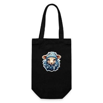 Moutons d’hiver - Sac à bouteille - noir - Devant