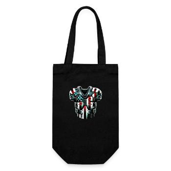 American Football shoulder pads USA flag - Geschenkbeutel für Flaschen - Schwarz - Vorne