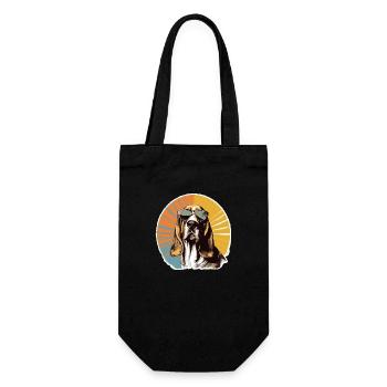 Basset 2 - Gift Bag for Bottles - black - Front