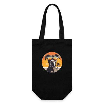 Boxer - Geschenkbeutel für Flaschen - Schwarz - Vorne