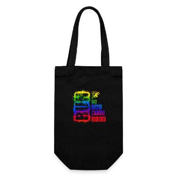 Run Run Exercise Race Strong Man Woman Sprint - Gift Bag for Bottles - black - Front
