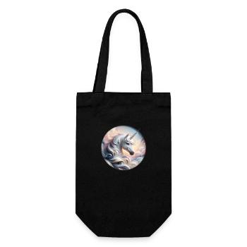Licorne magique et enchanteresse - Sac à bouteille - noir - Devant