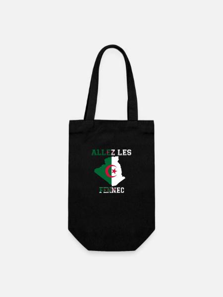 Allez LES fennec Maillot de Pied l'Algérie - Sac à bouteille - noir