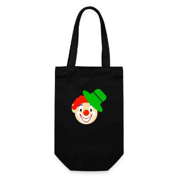 Clown, Visage De Clown - Sac à bouteille - noir - Devant