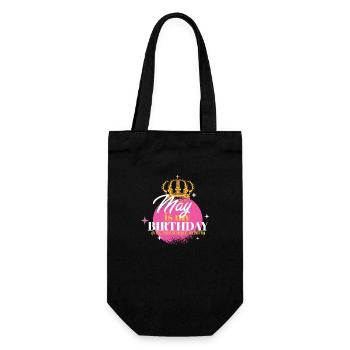 Mai est mon anniversaire Oui Tout le mois Né en mai - Sac à bouteille - noir - Devant