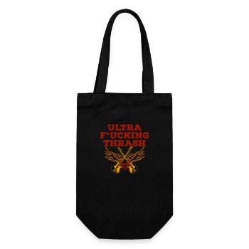 ultra fucking thrash metal - Geschenkbeutel für Flaschen - Schwarz - Vorne