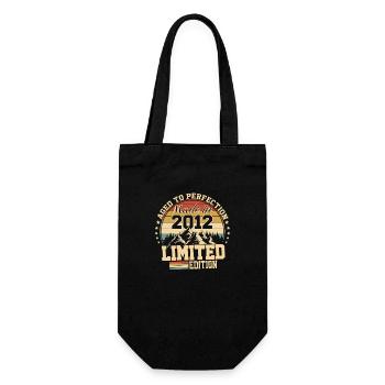2012 birthday 2012 born in 2012 birthday - Gift Bag for Bottles - black - Front