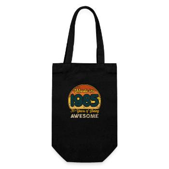 Né en 1985 - Vintage 1985 Anniversaire Rétro - Sac à bouteille - noir - Devant
