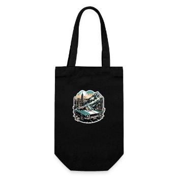 Vintage American and Sports Car - Gift Bag for Bottles - black - Front