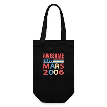 18th Birthday Mars Vintage 2006 - Gift Bag for Bottles - black - Front