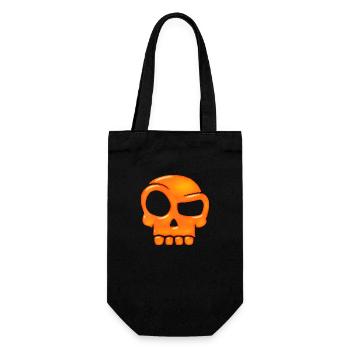 Fiery Glass Skull - Gift Bag for Bottles - black - Front
