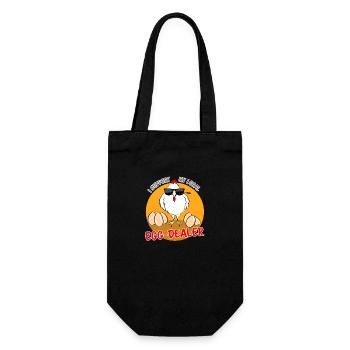 I support my local egg dealer orange - Gift Bag for Bottles - black - Front