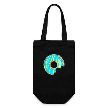 donut croquer manger boucher patisserie 120323 Q - Sac à bouteille - noir - Devant
