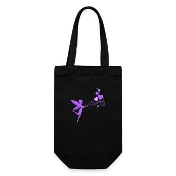 fairy elfe hearts - Geschenkbeutel für Flaschen - Schwarz - Vorne