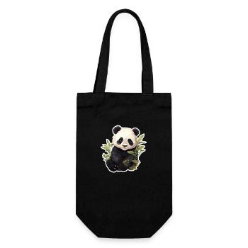 Panda - Gift Bag for Bottles - black - Front