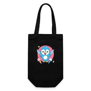 L’oiseau adore la crème glacée - Sac à bouteille - noir - Devant