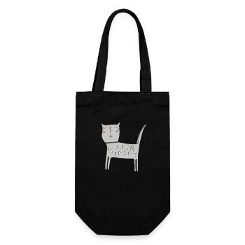 Cat Grey - Gift Bag for Bottles - black - Front