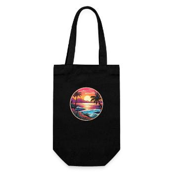 Tropical paradise - Gift Bag for Bottles - black - Front