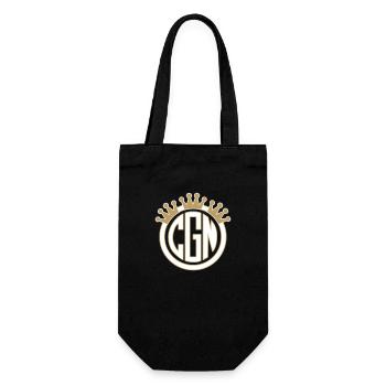 CGN Logo 4 - Geschenkbeutel für Flaschen - Schwarz - Vorne