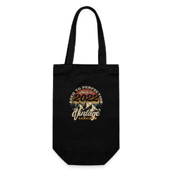 Made in 2022 Vintage Limited Edition Geschenk - Geschenkbeutel für Flaschen - Schwarz - Vorne