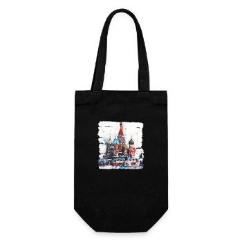 Red Square, the heart of Moscow and symbol - Gift Bag for Bottles - black - Front
