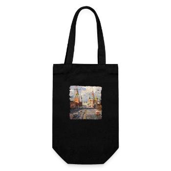Red Square in Moscow - Gift Bag for Bottles - black - Front