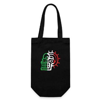 aztec symbol mexican maya mexican flag ancient - Gift Bag for Bottles - black - Front