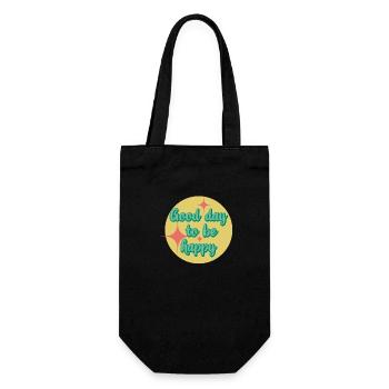 Good day to be happy - Sac à bouteille - noir - Devant