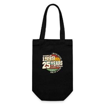 1999 Vintage Retro Classic 25 Years - Gift Bag for Bottles - black - Front