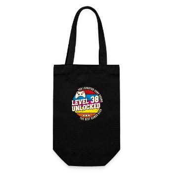 Original 1986 Vintage Level 38 Freischalten - Geschenkbeutel für Flaschen - Schwarz - Vorne