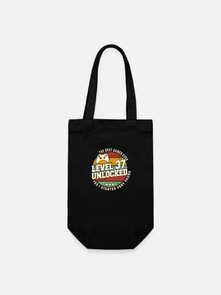 Original 1987 37th Anniversary Retro Geschenk - Geschenkbeutel für Flaschen - Schwarz