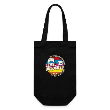 Original 1989 Vintage Level 35 Unlock - Gift Bag for Bottles - black - Front