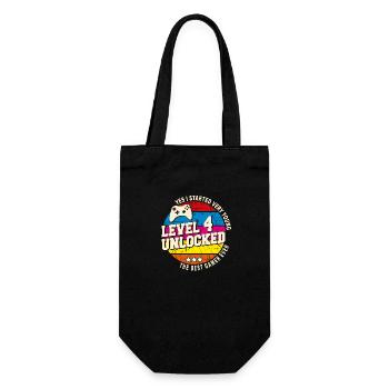 Original 2020 Vintage Level 4 Unlock - Gift Bag for Bottles - black - Front
