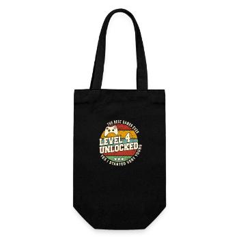 Original 2020 4th Anniversary Retro Gift - Gift Bag for Bottles - black - Front
