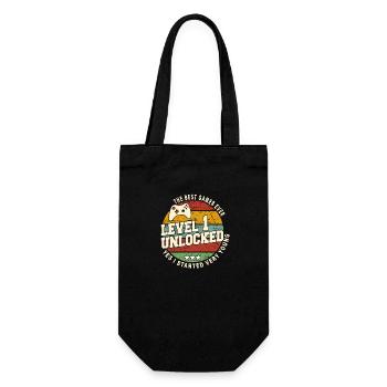 Original 2023 1st Anniversary Retro Gift - Gift Bag for Bottles - black - Front