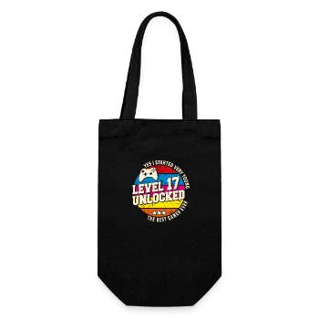 Original 2007 Vintage Level 17 Freischalten - Geschenkbeutel für Flaschen - Schwarz - Vorne