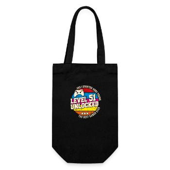 Original 1973 Vintage Level 51 Freischalten - Geschenkbeutel für Flaschen - Schwarz - Vorne