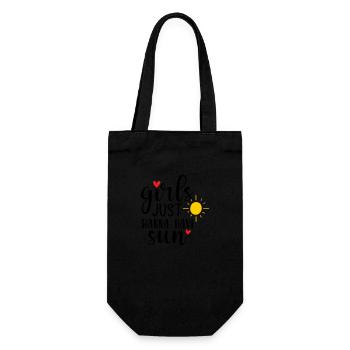 girls just want to have sun - Gift Bag for Bottles - black - Front