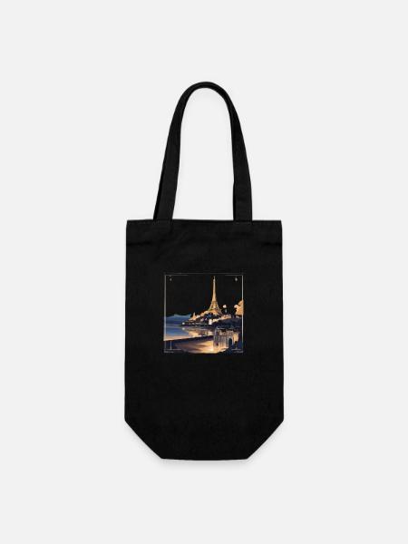 Éclat Parisien Sous les Étoiles - Sac à bouteille - noir