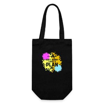 Don't Worry I Have A Plan Tactical Player Paintbal - Geschenkbeutel für Flaschen - Schwarz - Vorne