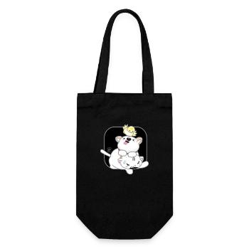 Hund koreanisch - japanischer Stil 12 - Geschenkbeutel für Flaschen - Schwarz - Vorne