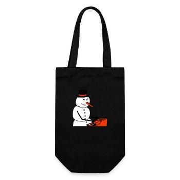Winter DJ Snowman Mixer Mixer Music Party - Gift Bag for Bottles - black - Front